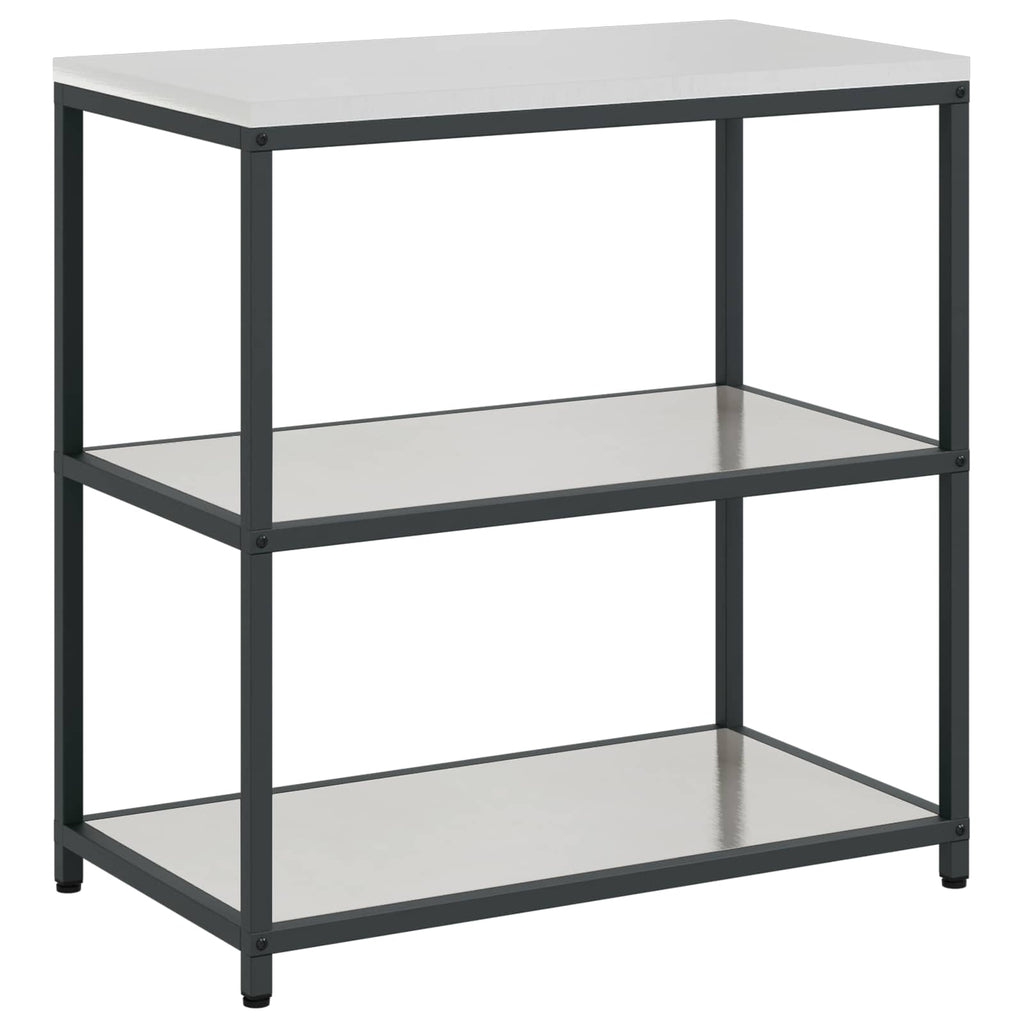 vidaXL Przechowywanie w kuchni HATTEM srebrny 90 x 50 x 92 cm Stal