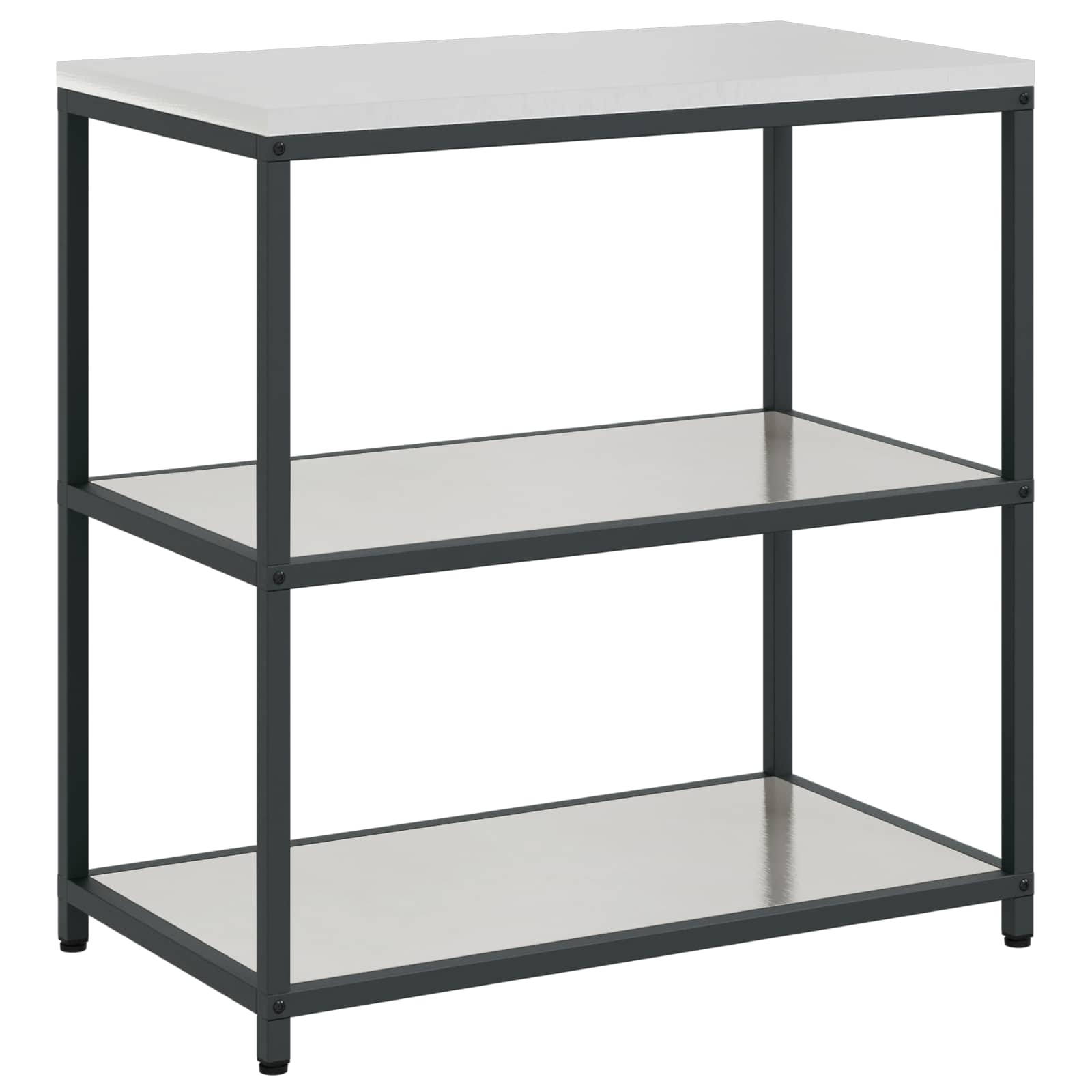 vidaXL Przechowywanie w kuchni HATTEM srebrny 90 x 50 x 92 cm Stal