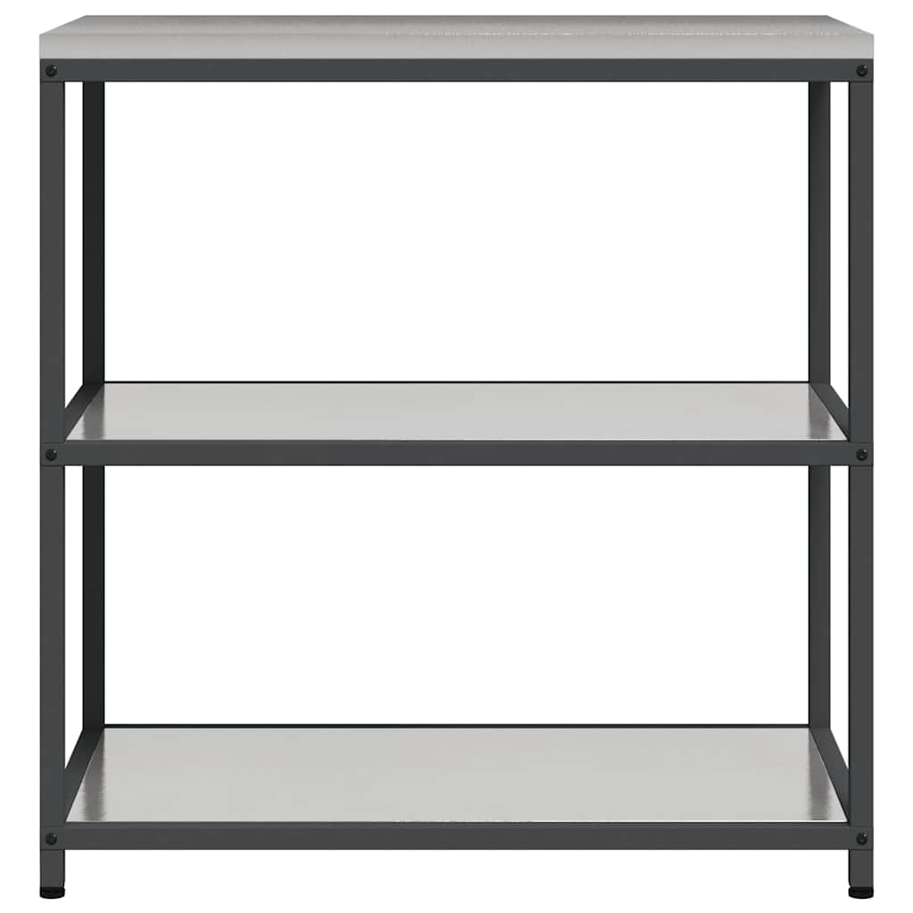 vidaXL Przechowywanie w kuchni HATTEM srebrny 90 x 50 x 92 cm Stal