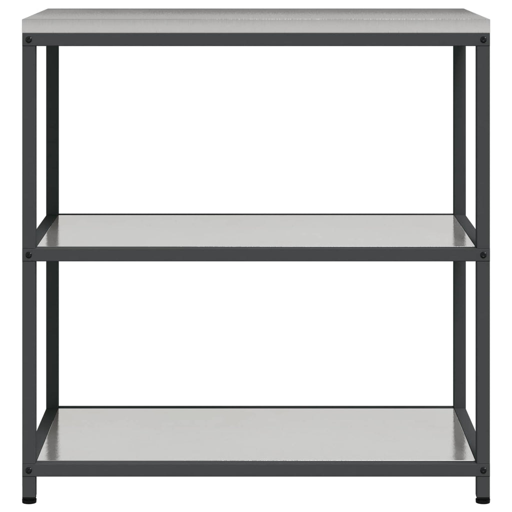 vidaXL Przechowywanie w kuchni HATTEM srebrny 90 x 50 x 92 cm Stal