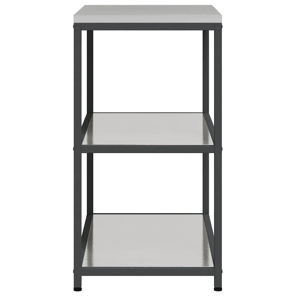 vidaXL Przechowywanie w kuchni HATTEM srebrny 90 x 50 x 92 cm Stal