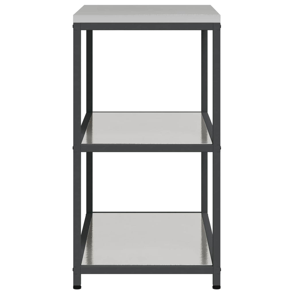 vidaXL Przechowywanie w kuchni HATTEM srebrny 90 x 50 x 92 cm Stal