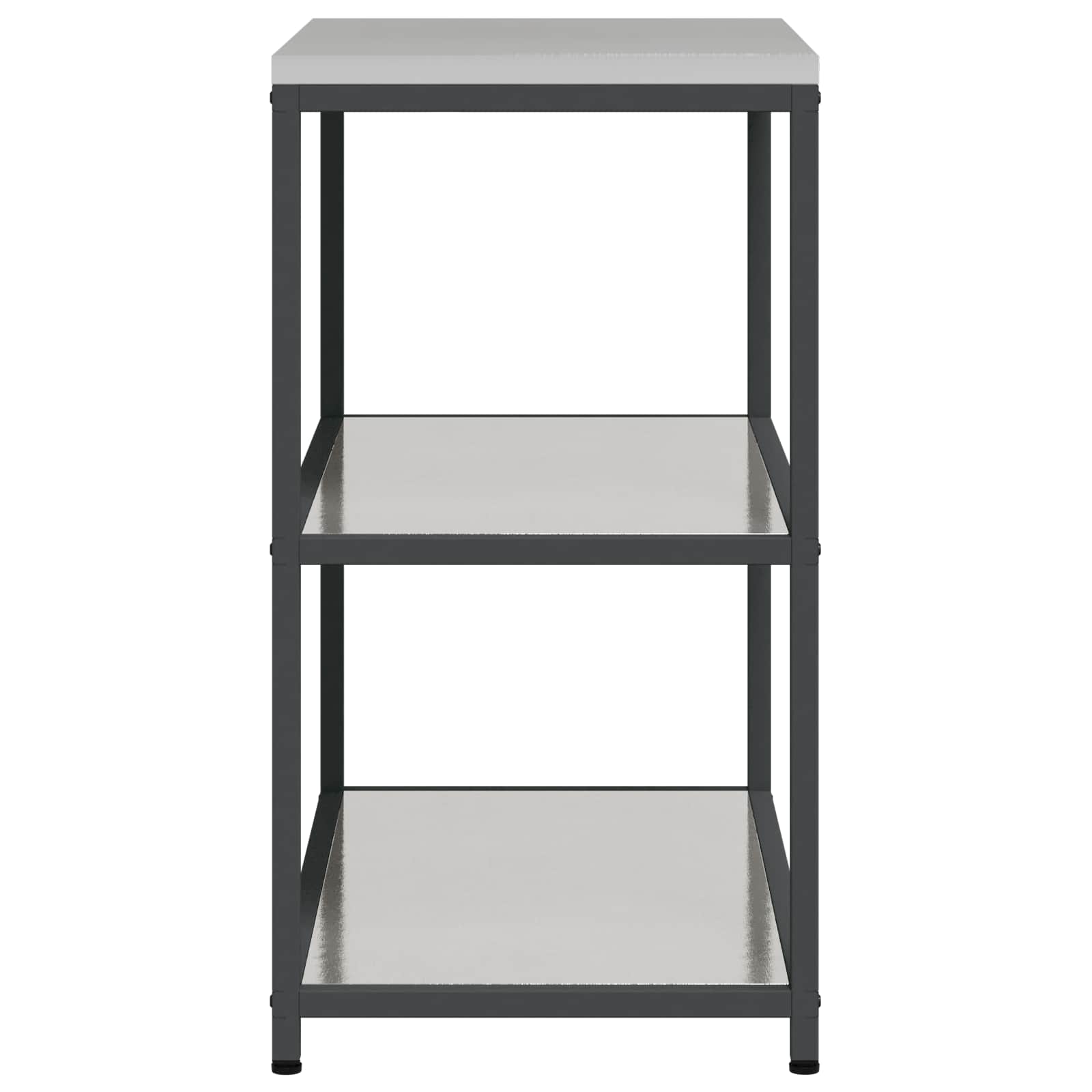 vidaXL Przechowywanie w kuchni HATTEM srebrny 90 x 50 x 92 cm Stal