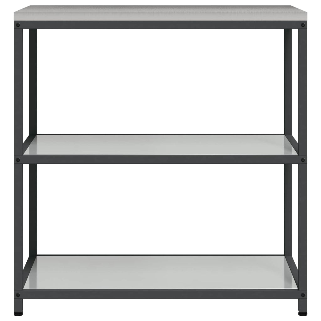 vidaXL Przechowywanie w kuchni HATTEM srebrny 90 x 50 x 92 cm Stal