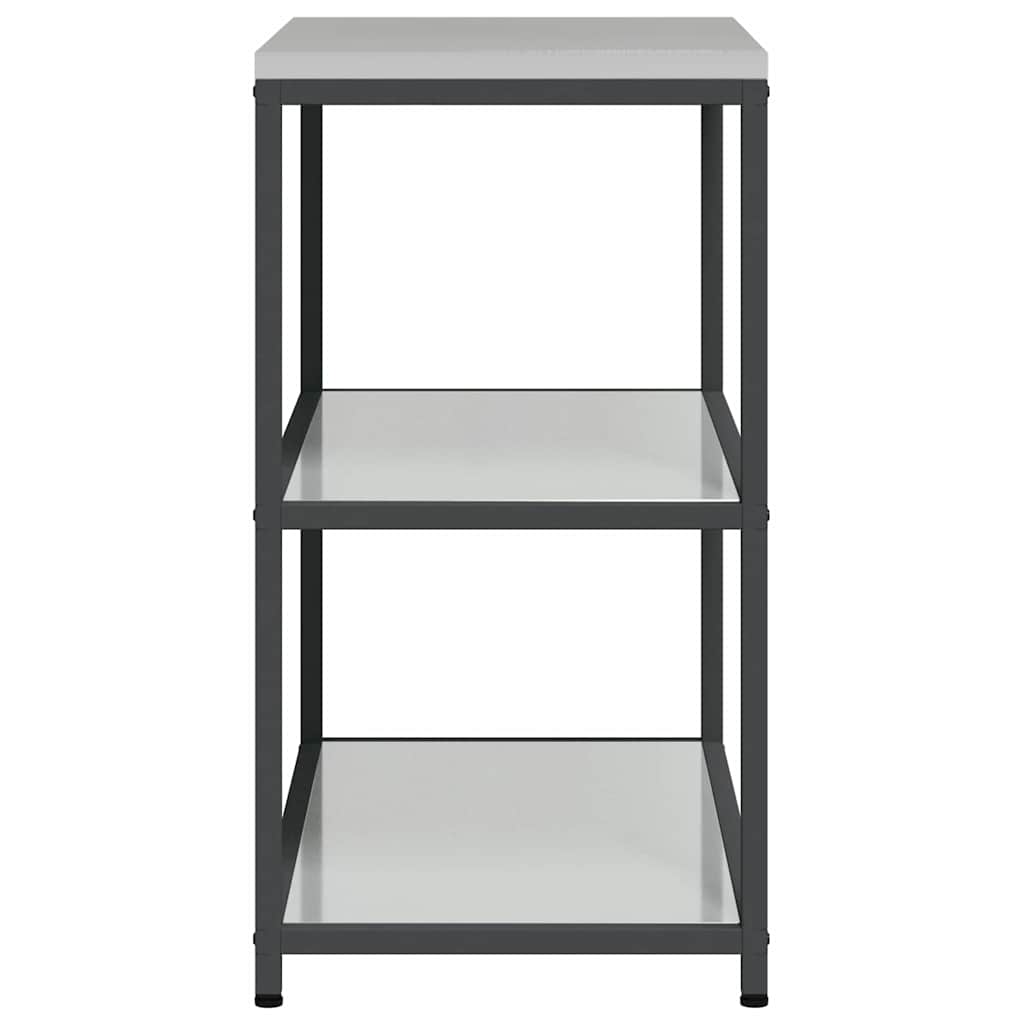 vidaXL Przechowywanie w kuchni HATTEM srebrny 90 x 50 x 92 cm Stal