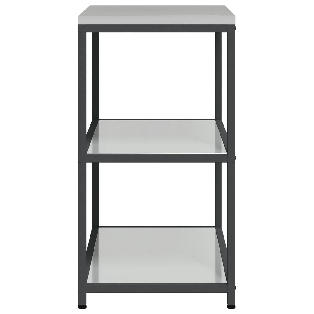 vidaXL Przechowywanie w kuchni HATTEM srebrny 90 x 50 x 92 cm Stal