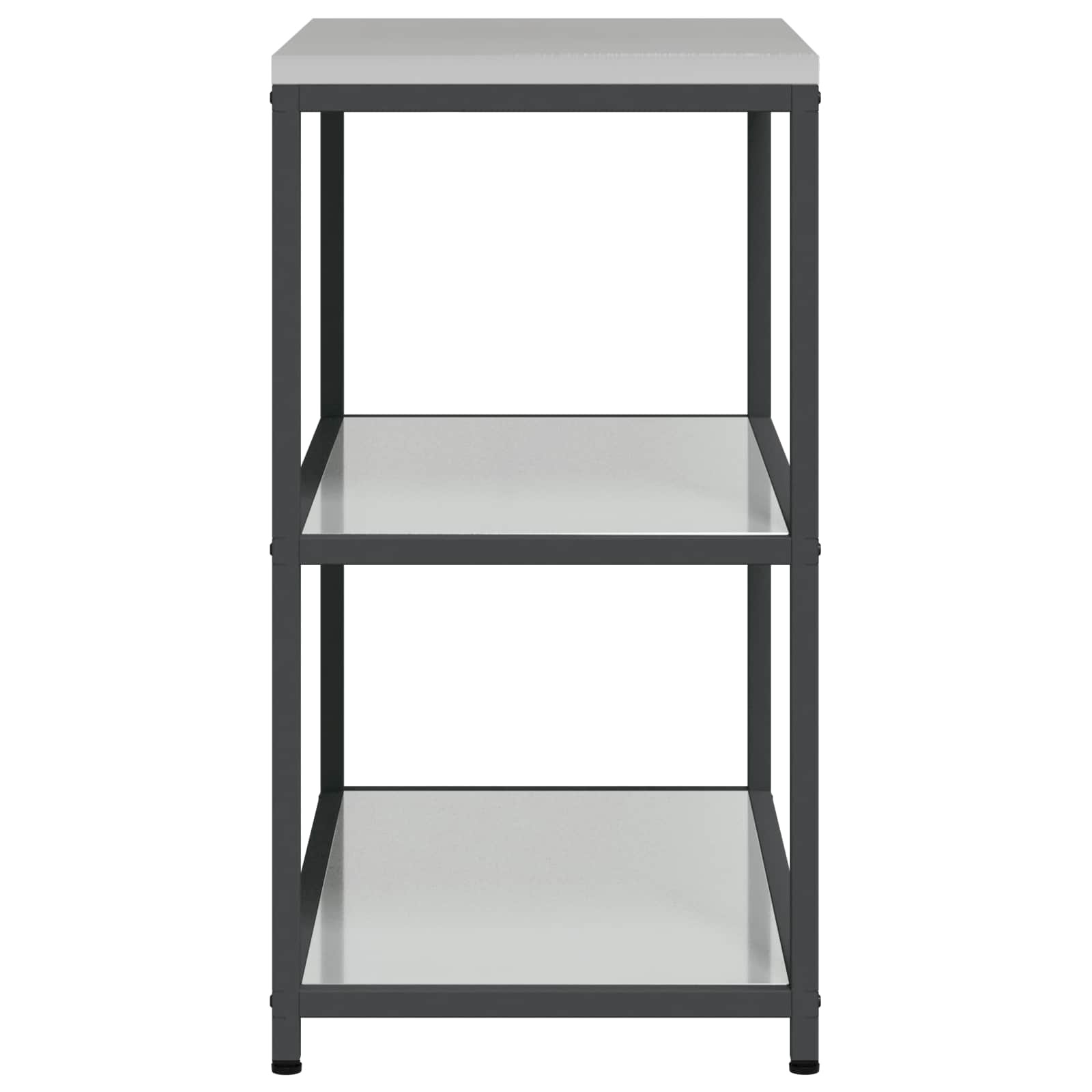 vidaXL Przechowywanie w kuchni HATTEM srebrny 90 x 50 x 92 cm Stal