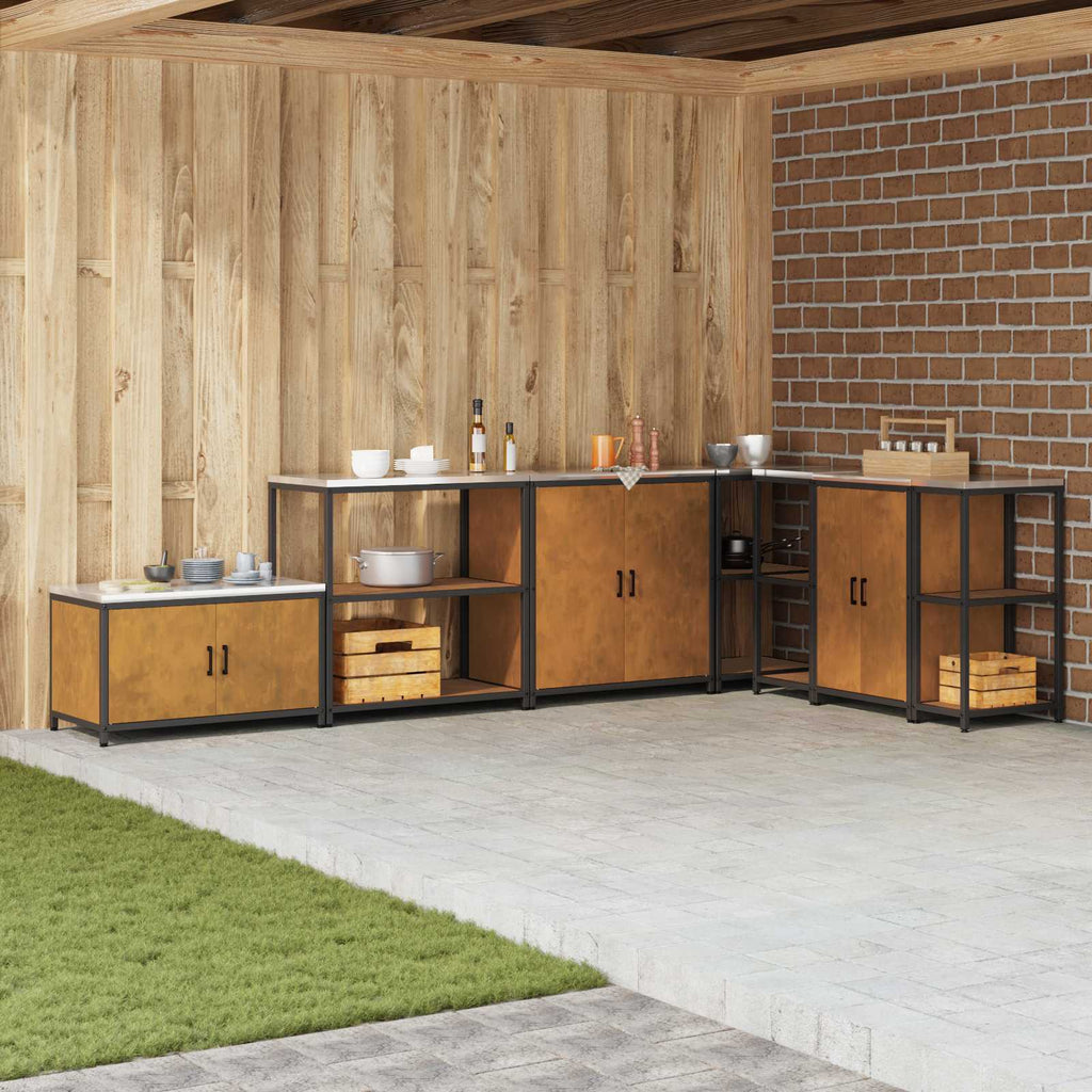 vidaXL Przechowywanie w kuchni HATTEM Rdzawy 90 x 50 x 92 cm Stal