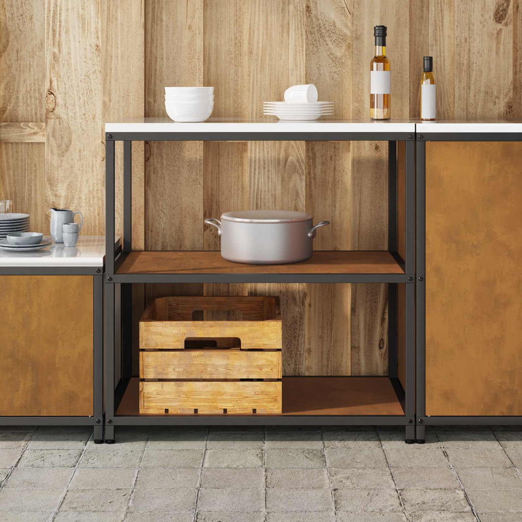 vidaXL Przechowywanie w kuchni HATTEM Rdzawy 90 x 50 x 92 cm Stal