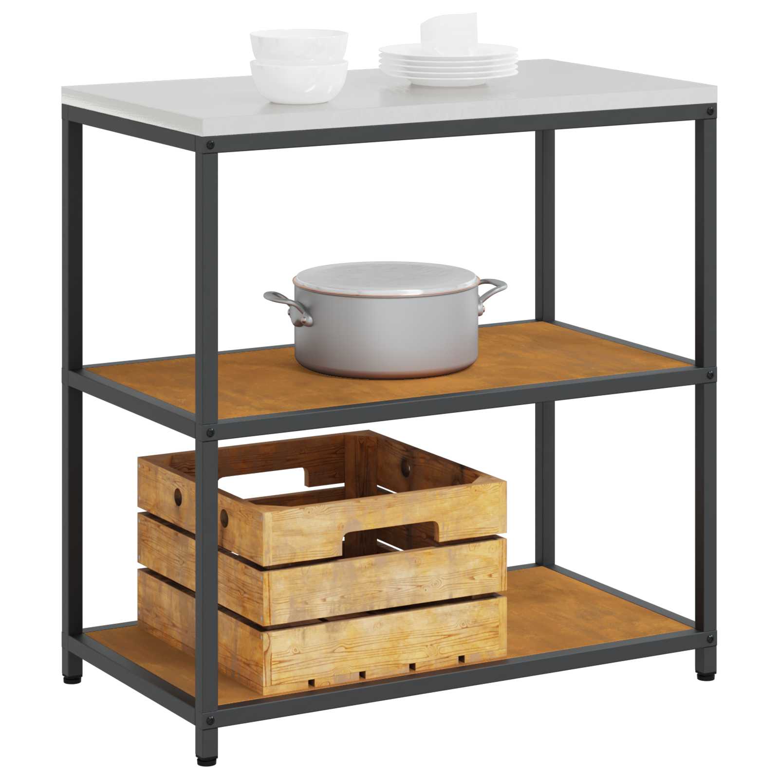 vidaXL Przechowywanie w kuchni HATTEM Rdzawy 90 x 50 x 92 cm Stal