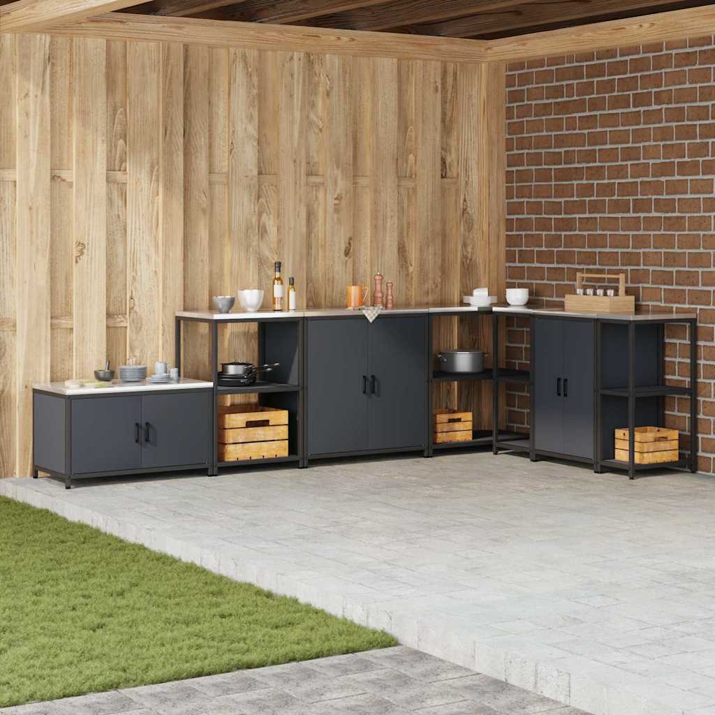 vidaXL Przechowywanie w kuchni HATTEM antracytowy 60 x 50 x 92 cm Stal
