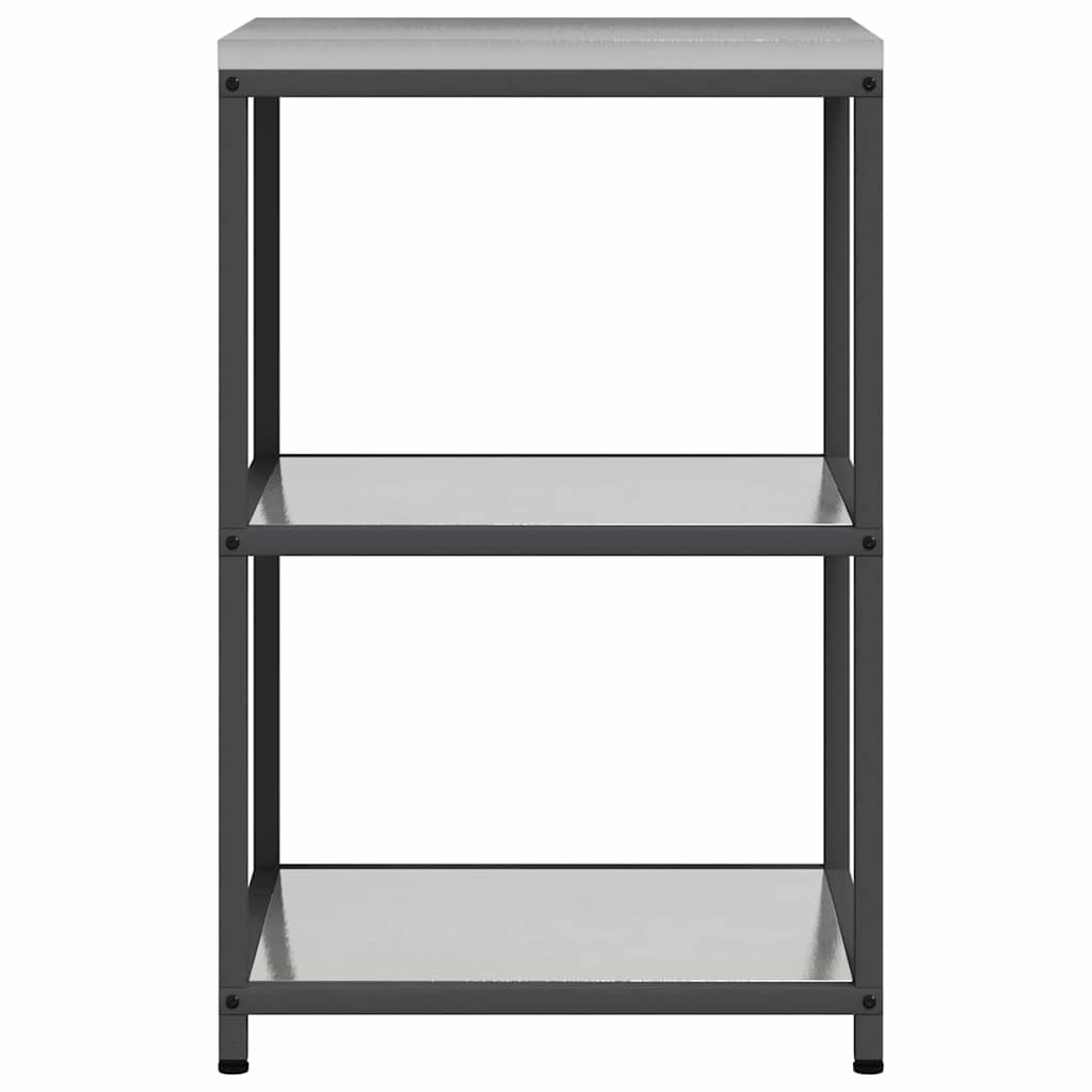vidaXL Przechowywanie w kuchni HATTEM srebrny 60 x 50 x 92 cm Stal