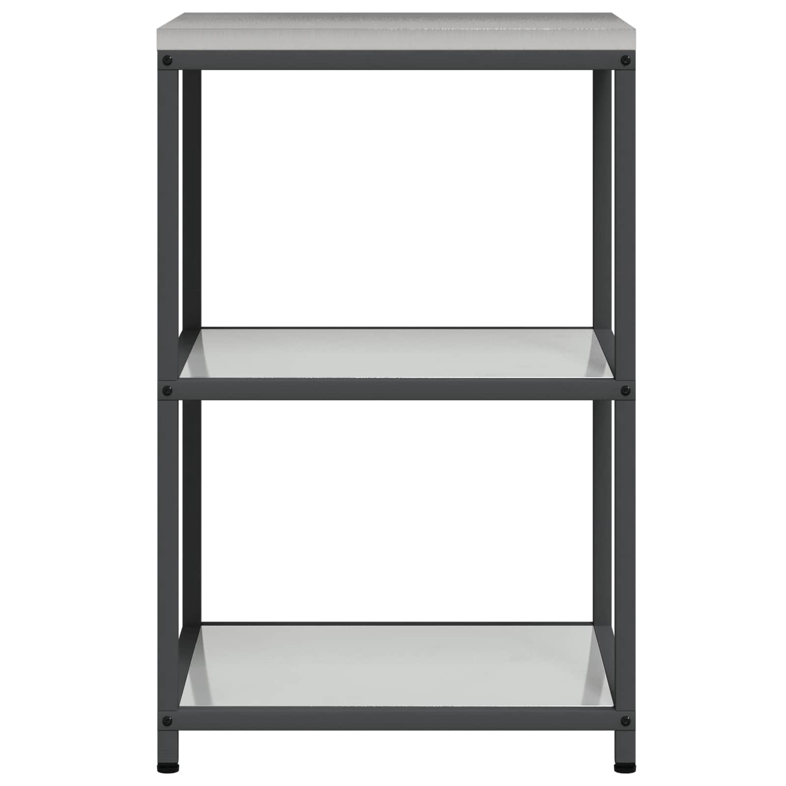 vidaXL Przechowywanie w kuchni HATTEM srebrny 60 x 50 x 92 cm Stal