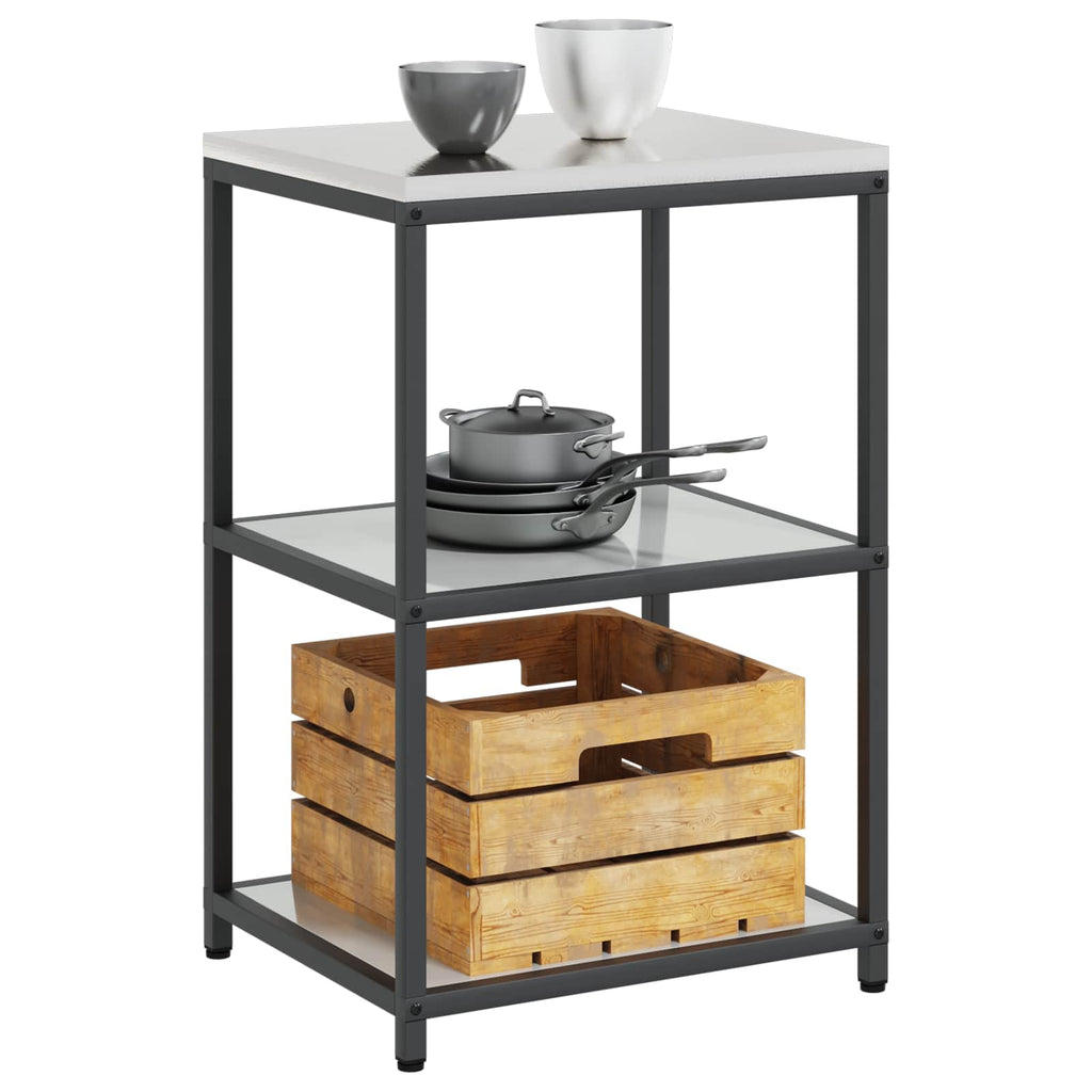 vidaXL Przechowywanie w kuchni HATTEM srebrny 60 x 50 x 92 cm Stal