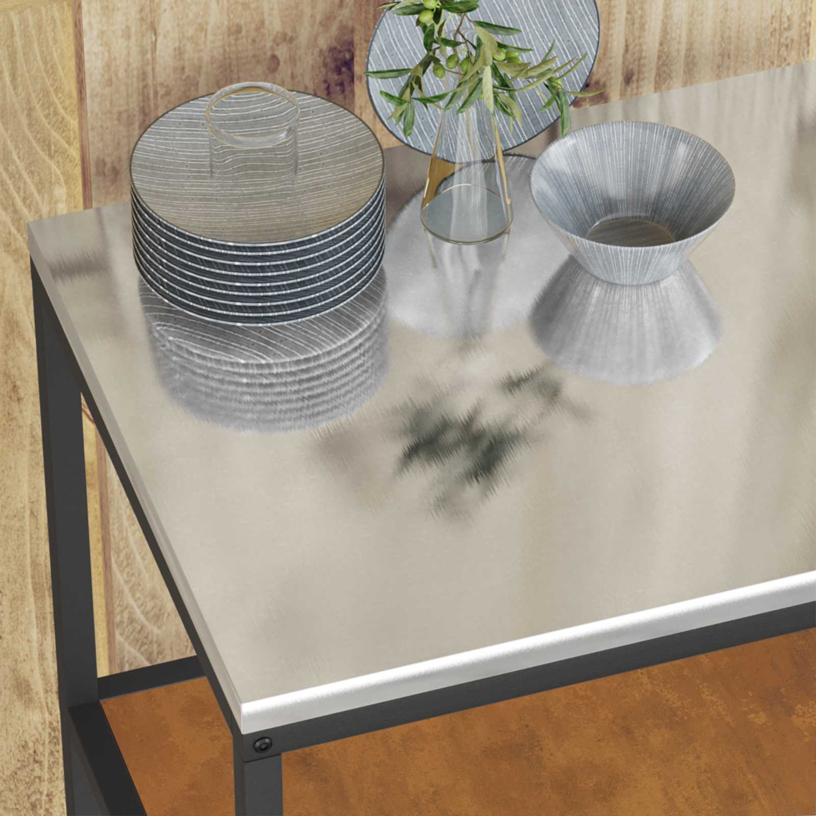 vidaXL Przechowywanie w kuchni HATTEM Rdzawy 60 x 50 x 92 cm Stal