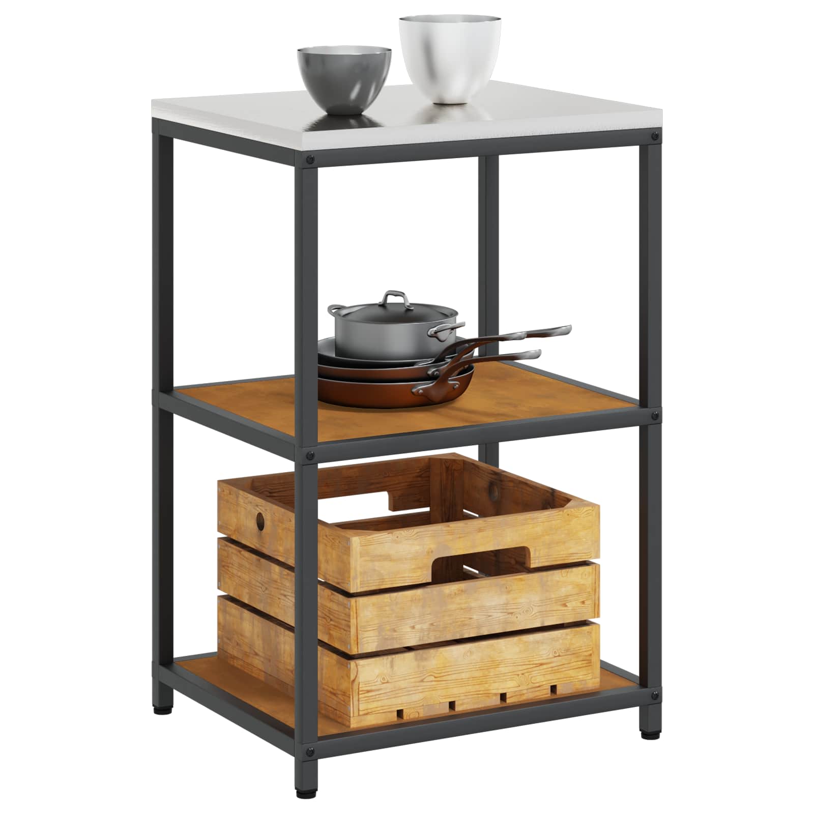 vidaXL Przechowywanie w kuchni HATTEM Rdzawy 60 x 50 x 92 cm Stal