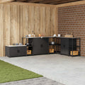 vidaXL Przechowywanie w kuchni HATTEM Czarny 40 x 50 x 92 cm Stal