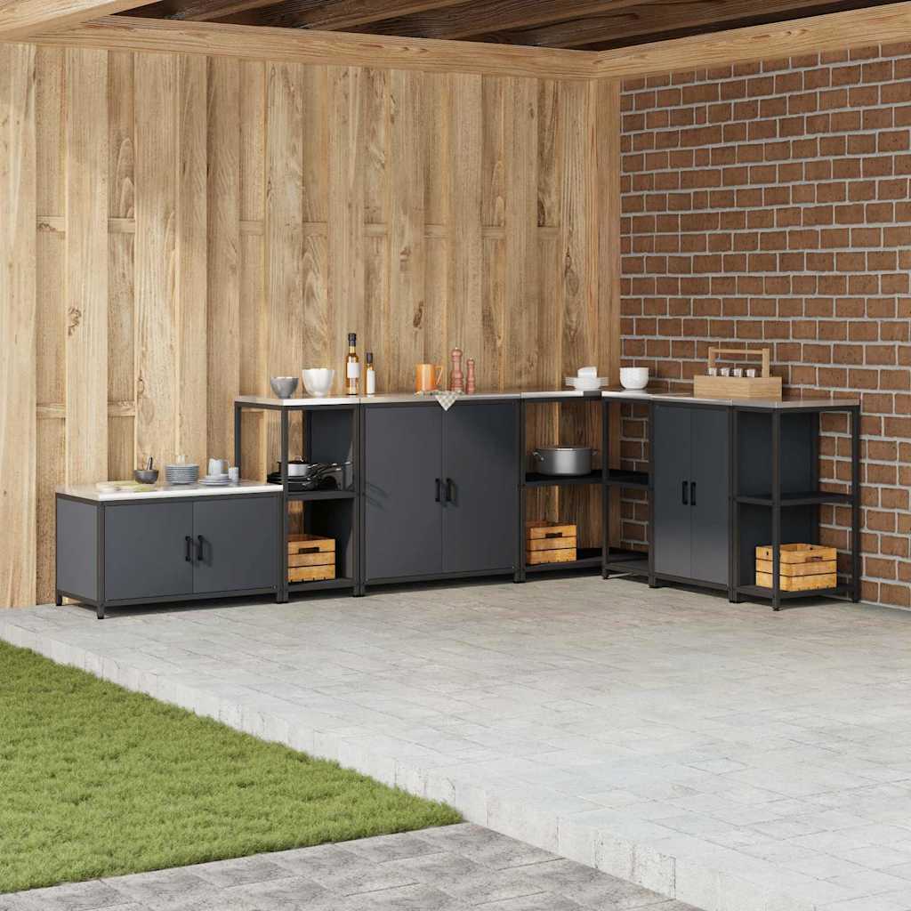 vidaXL Przechowywanie w kuchni HATTEM antracytowy 40 x 50 x 92 cm Stal