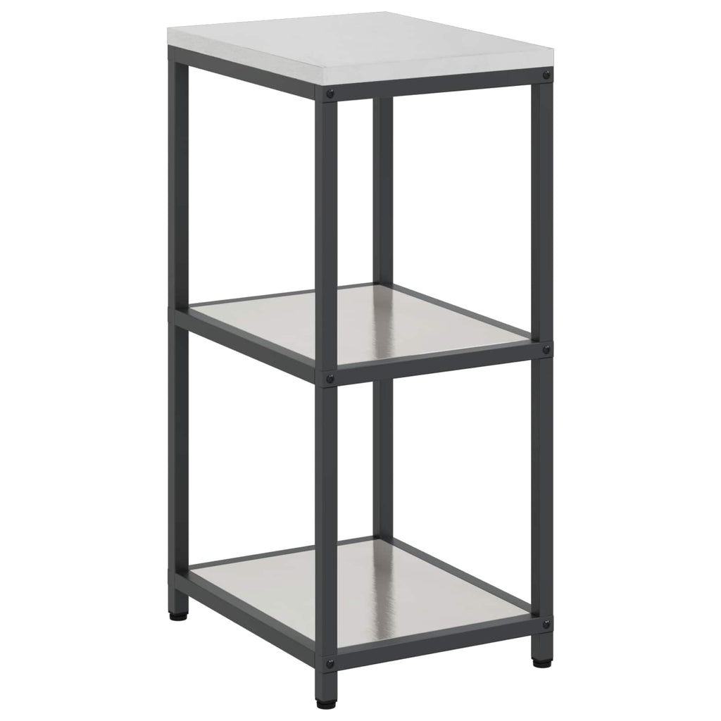 vidaXL Przechowywanie w kuchni HATTEM srebrny 40 x 50 x 92 cm Stal