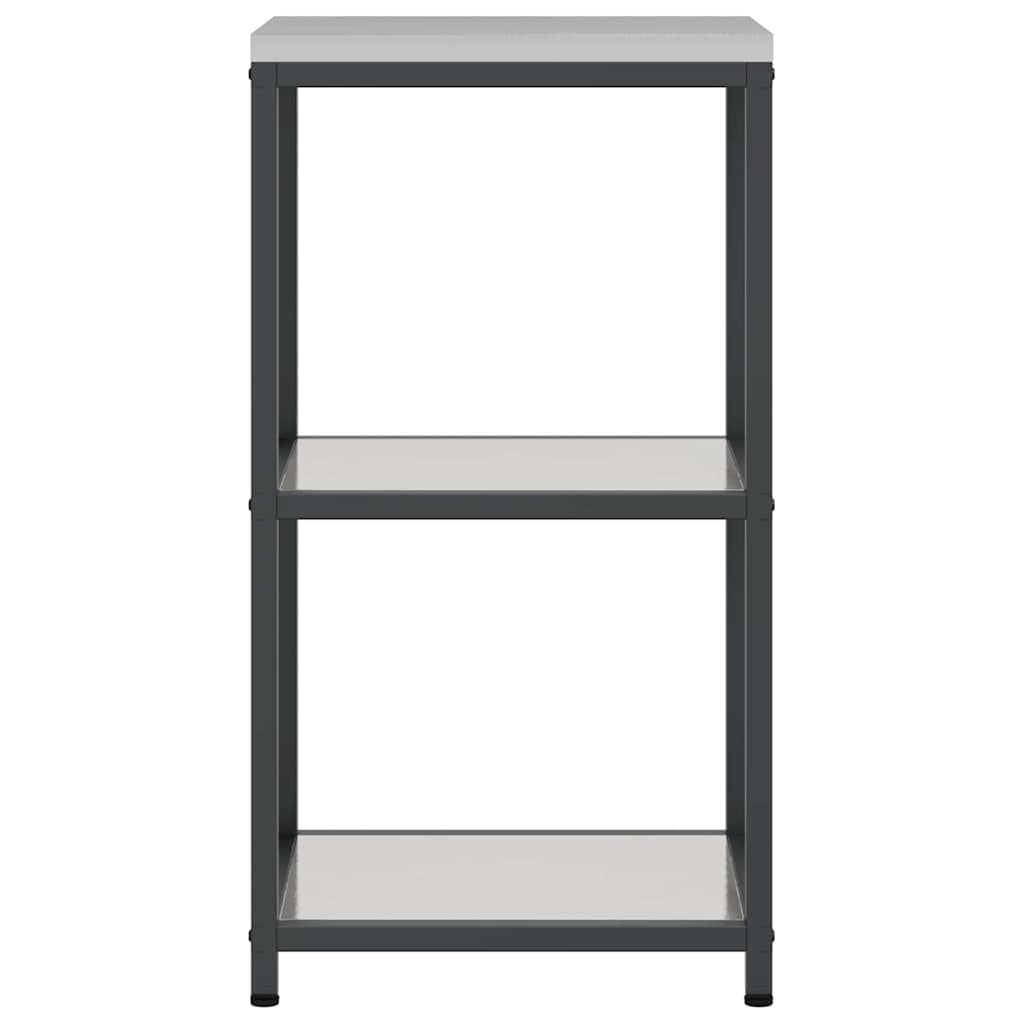 vidaXL Przechowywanie w kuchni HATTEM srebrny 40 x 50 x 92 cm Stal