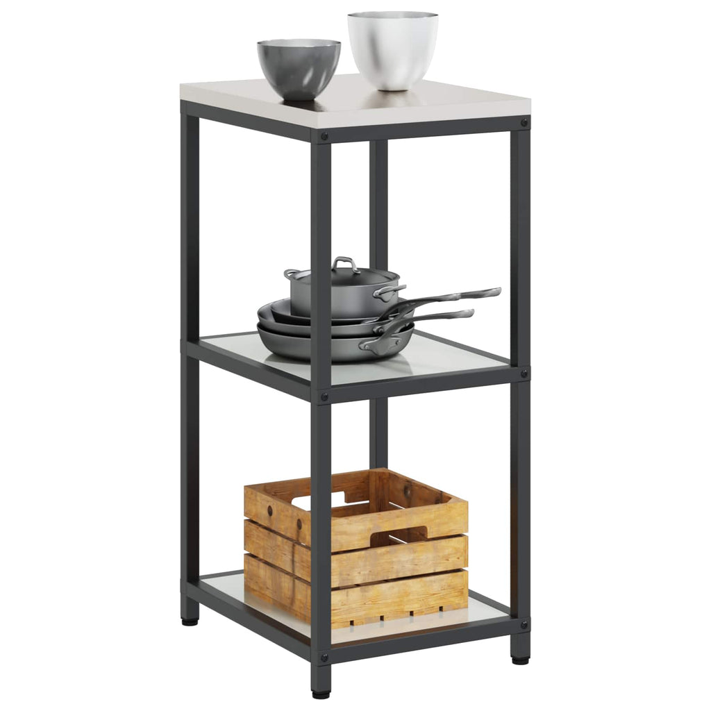 vidaXL Przechowywanie w kuchni HATTEM srebrny 40 x 50 x 92 cm Stal
