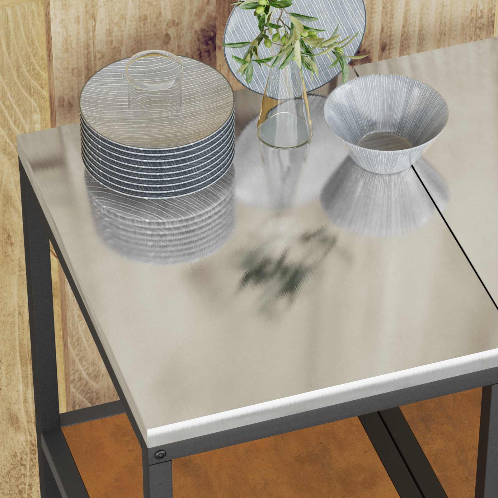 vidaXL Przechowywanie w kuchni HATTEM Rdzawy 40 x 50 x 92 cm Stal