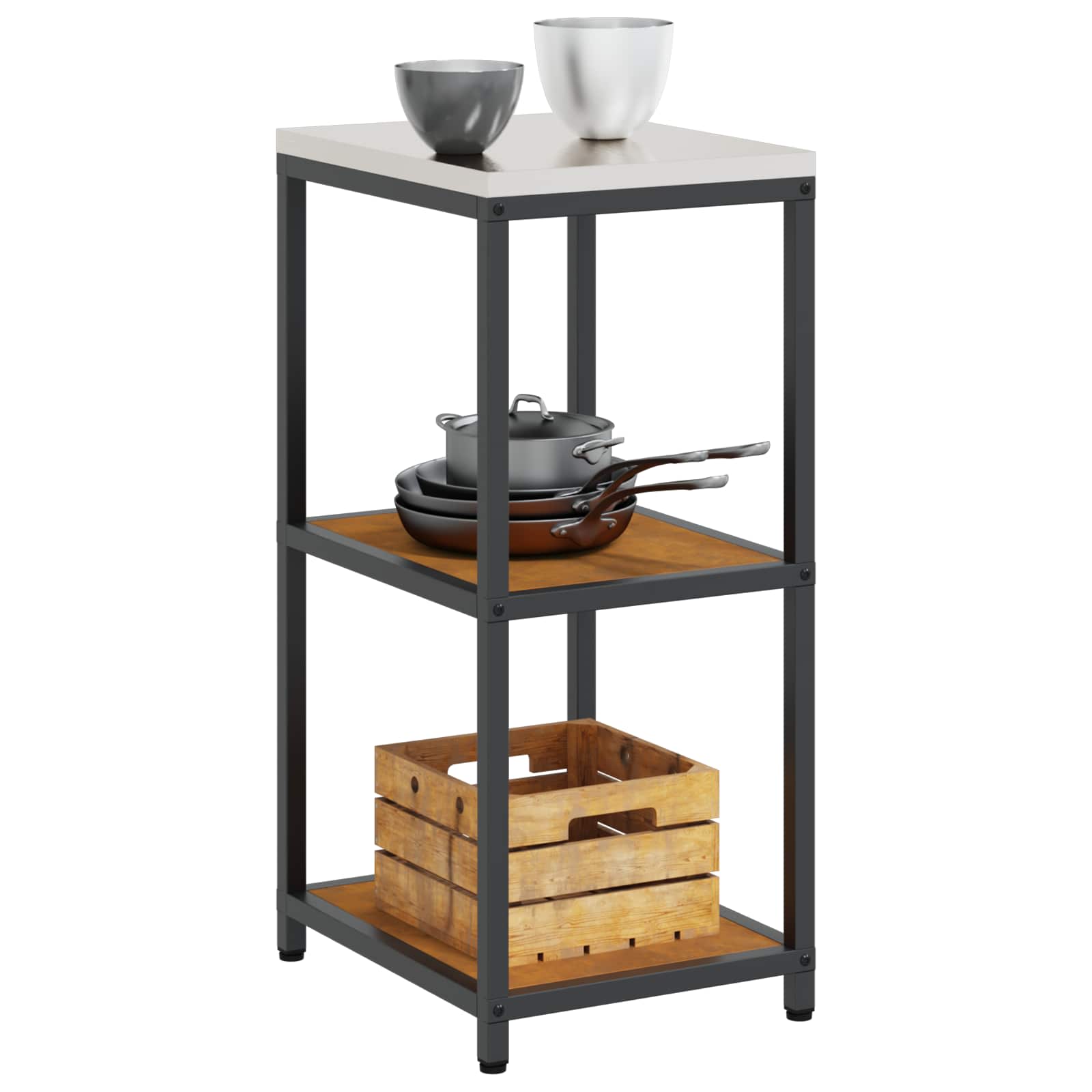 vidaXL Przechowywanie w kuchni HATTEM Rdzawy 40 x 50 x 92 cm Stal