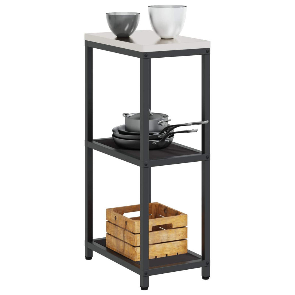 vidaXL Przechowywanie w kuchni HATTEM Czarny 30 x 50 x 92 cm Stal