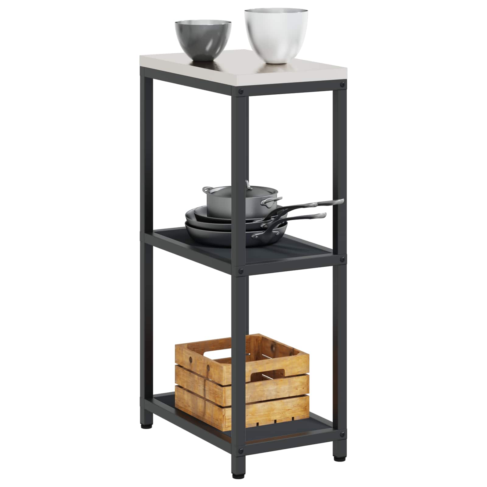 vidaXL Przechowywanie w kuchni HATTEM antracytowy 30 x 50 x 92 cm Stal
