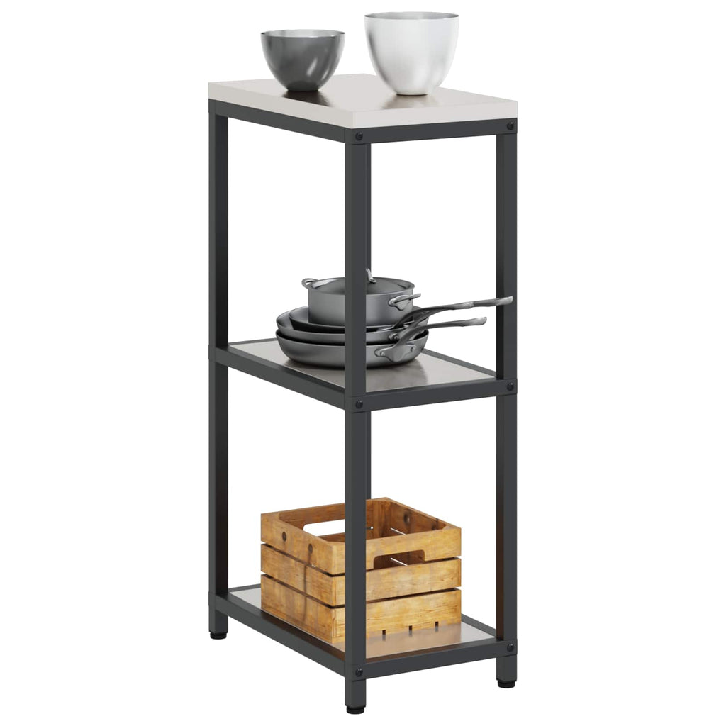 vidaXL Przechowywanie w kuchni HATTEM srebrny 30 x 50 x 92 cm Stal