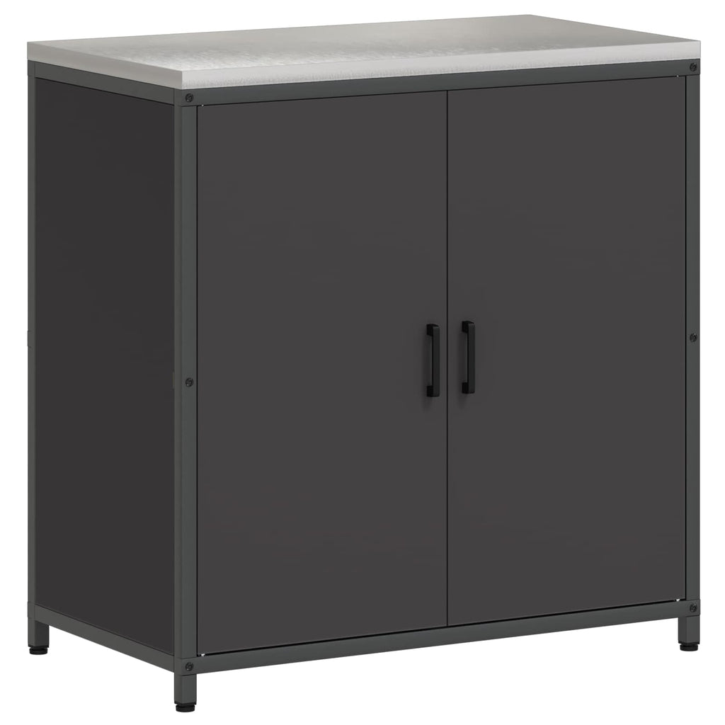 vidaXL Przechowywanie w kuchni HATTEM Czarny 90 x 50 x 92 cm Stal