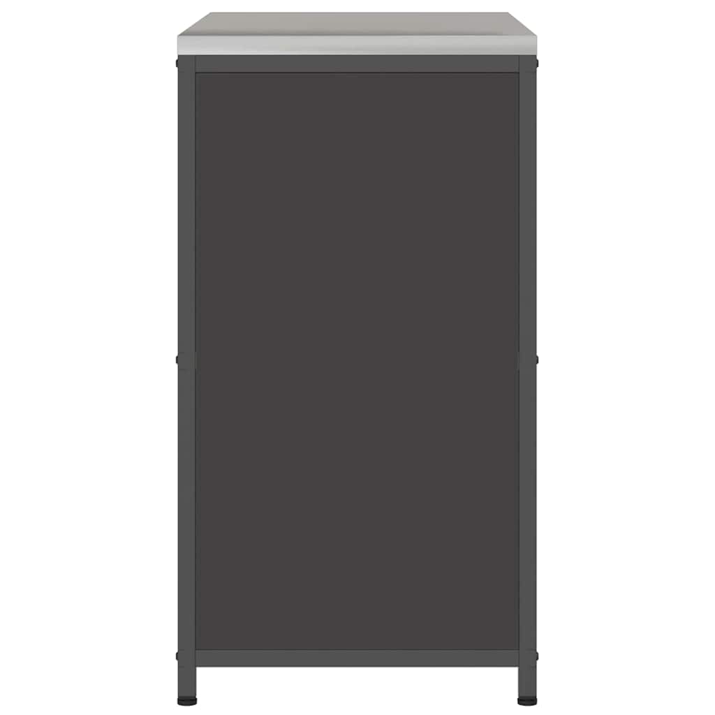 vidaXL Przechowywanie w kuchni HATTEM Czarny 90 x 50 x 92 cm Stal