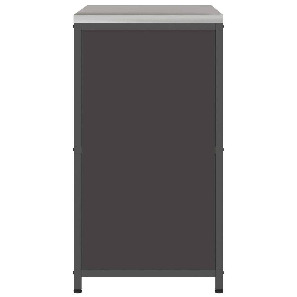 vidaXL Przechowywanie w kuchni HATTEM Czarny 90 x 50 x 92 cm Stal