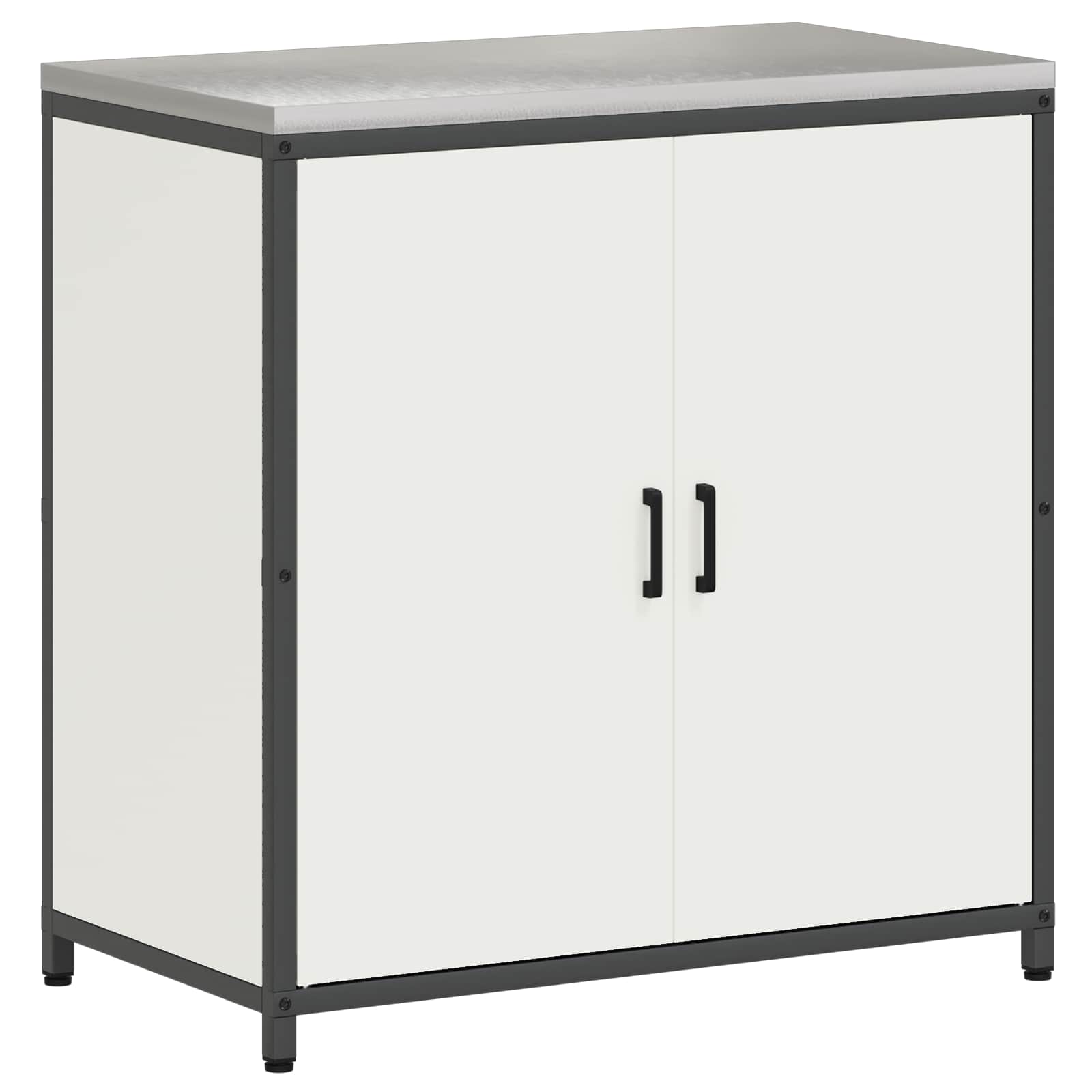 vidaXL Przechowywanie w kuchni HATTEM Biały 90 x 50 x 92 cm Stal