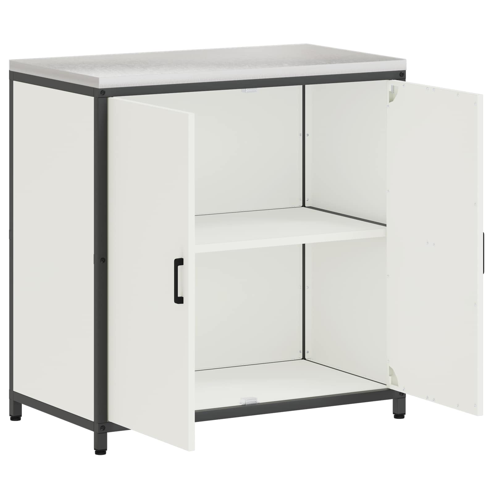 vidaXL Przechowywanie w kuchni HATTEM Biały 90 x 50 x 92 cm Stal