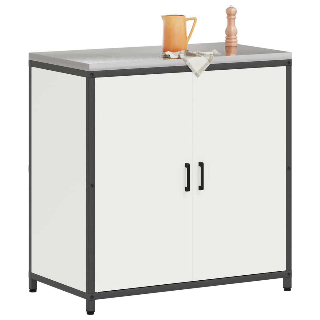 vidaXL Przechowywanie w kuchni HATTEM Biały 90 x 50 x 92 cm Stal