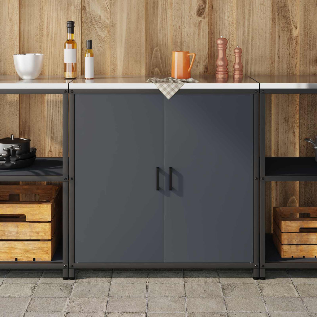 vidaXL Przechowywanie w kuchni HATTEM antracytowy 90 x 50 x 92 cm Stal