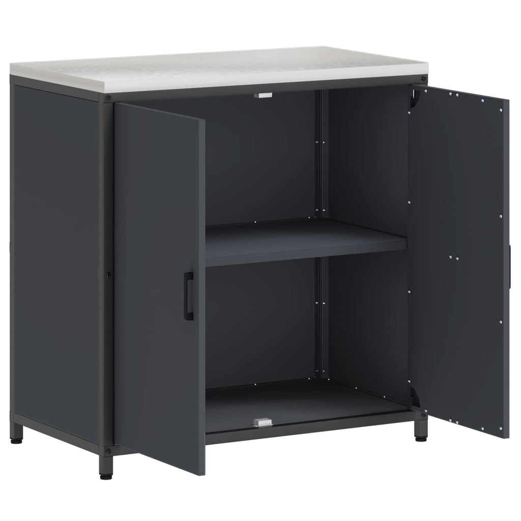 vidaXL Przechowywanie w kuchni HATTEM antracytowy 90 x 50 x 92 cm Stal