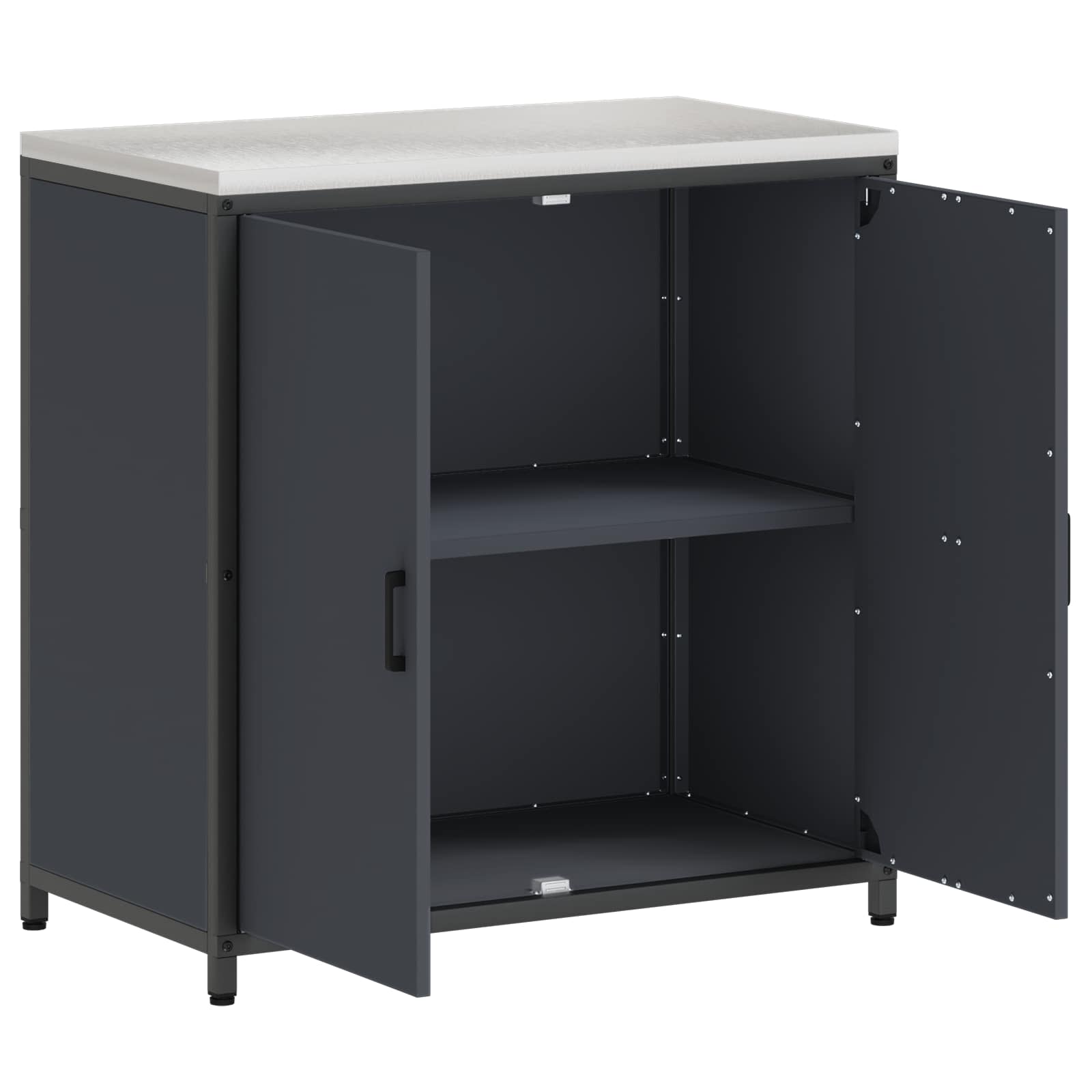 vidaXL Przechowywanie w kuchni HATTEM antracytowy 90 x 50 x 92 cm Stal
