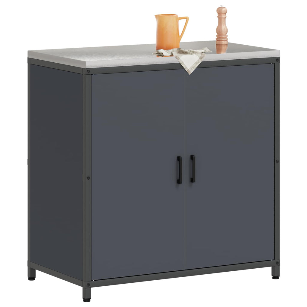 vidaXL Przechowywanie w kuchni HATTEM antracytowy 90 x 50 x 92 cm Stal