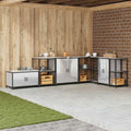 vidaXL Przechowywanie w kuchni HATTEM srebrny 90 x 50 x 92 cm Stal