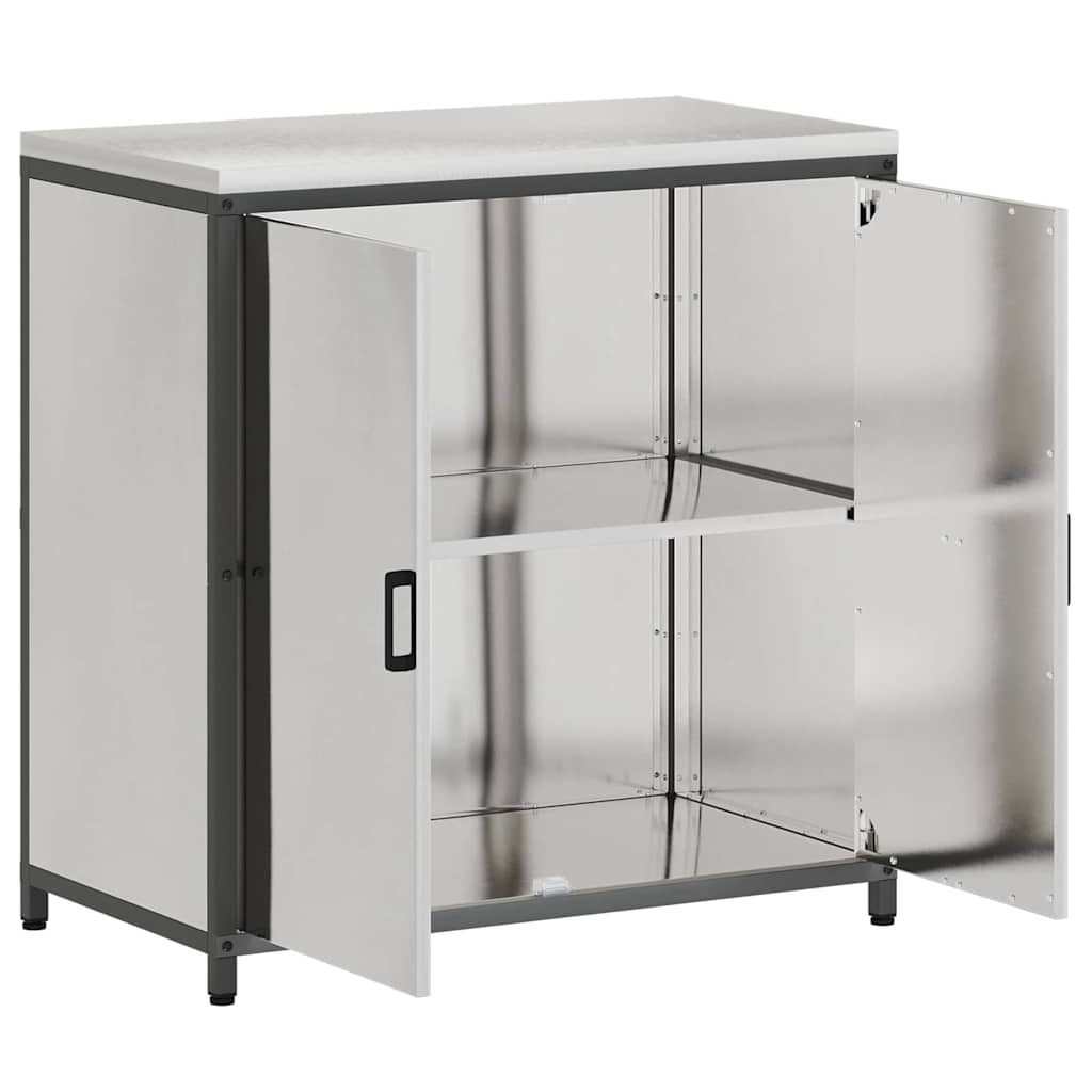 vidaXL Przechowywanie w kuchni HATTEM srebrny 90 x 50 x 92 cm Stal