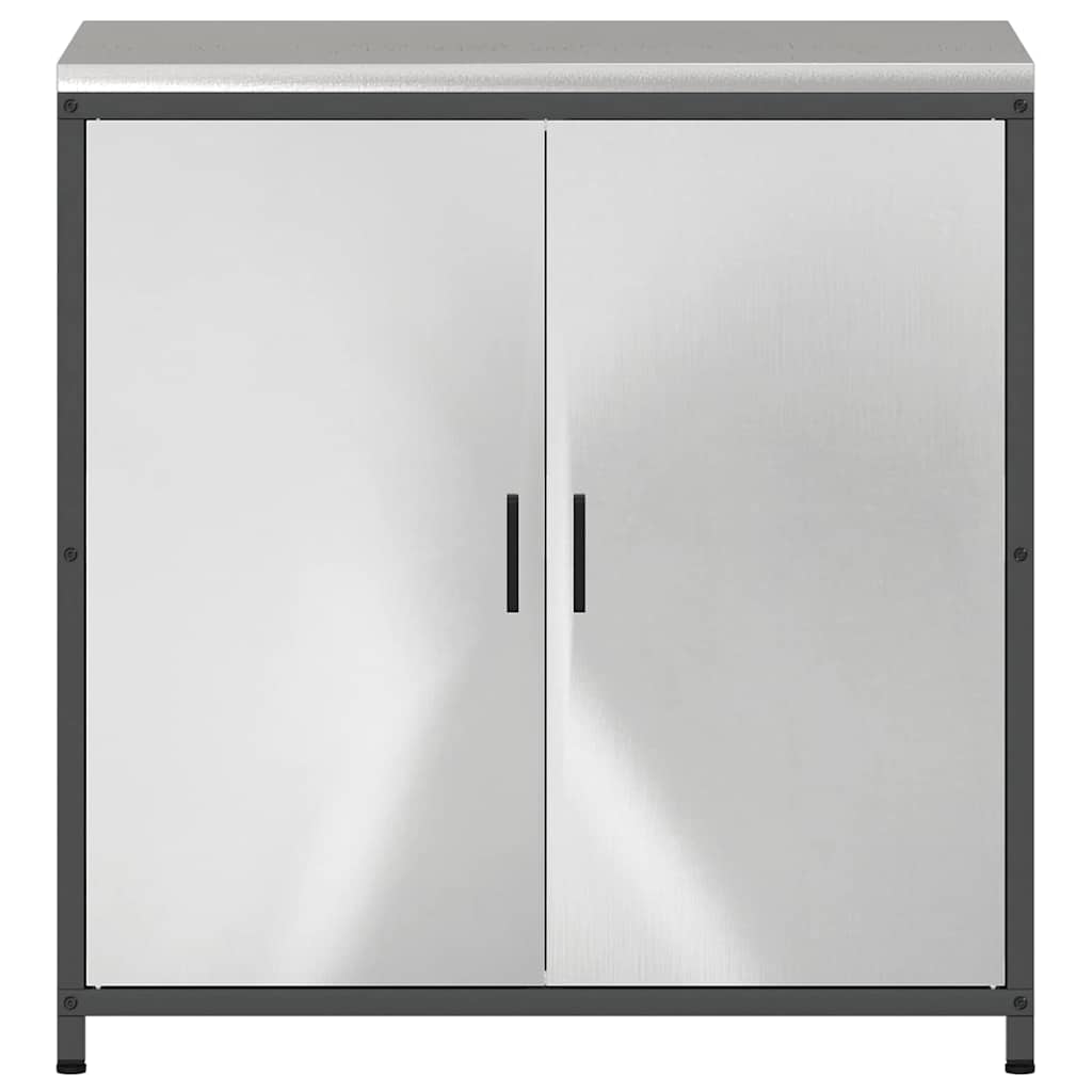 vidaXL Przechowywanie w kuchni HATTEM srebrny 90 x 50 x 92 cm Stal