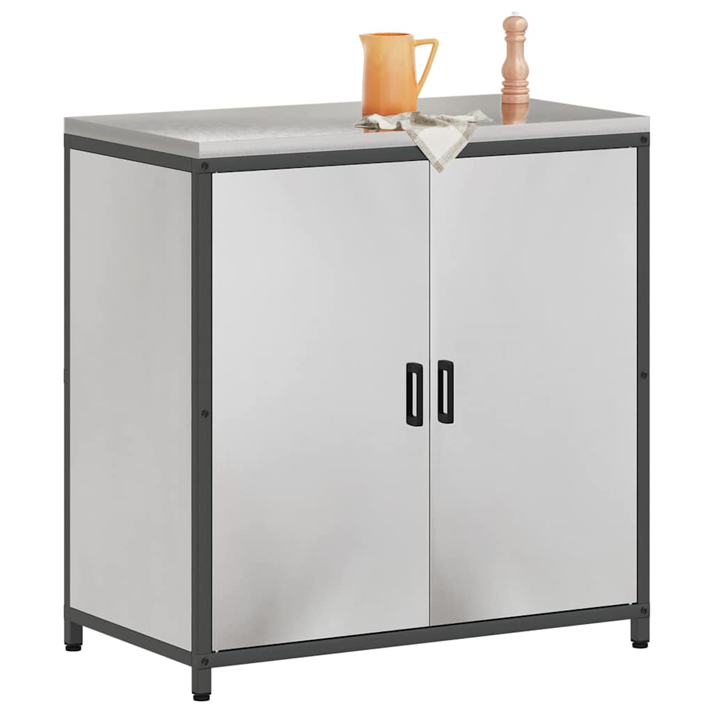 vidaXL Przechowywanie w kuchni HATTEM srebrny 90 x 50 x 92 cm Stal