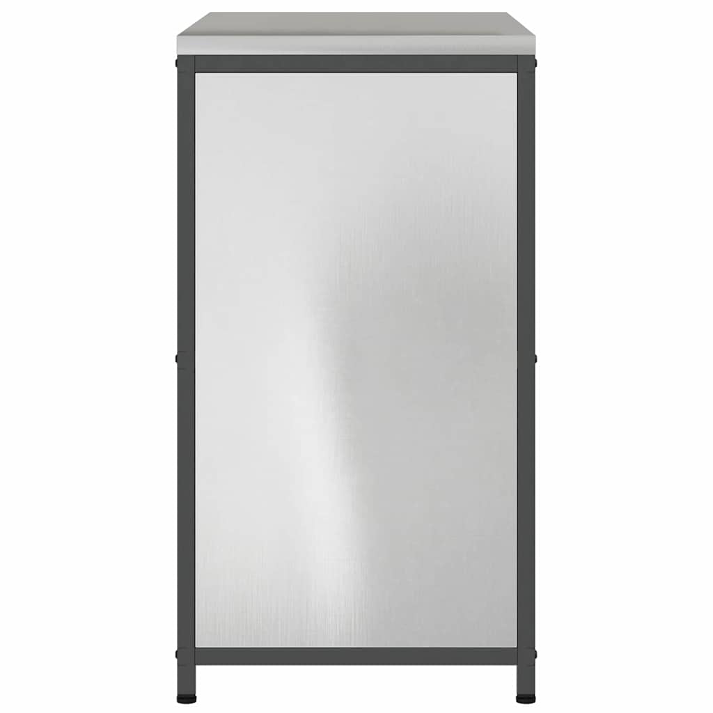 vidaXL Przechowywanie w kuchni HATTEM srebrny 90 x 50 x 92 cm Stal