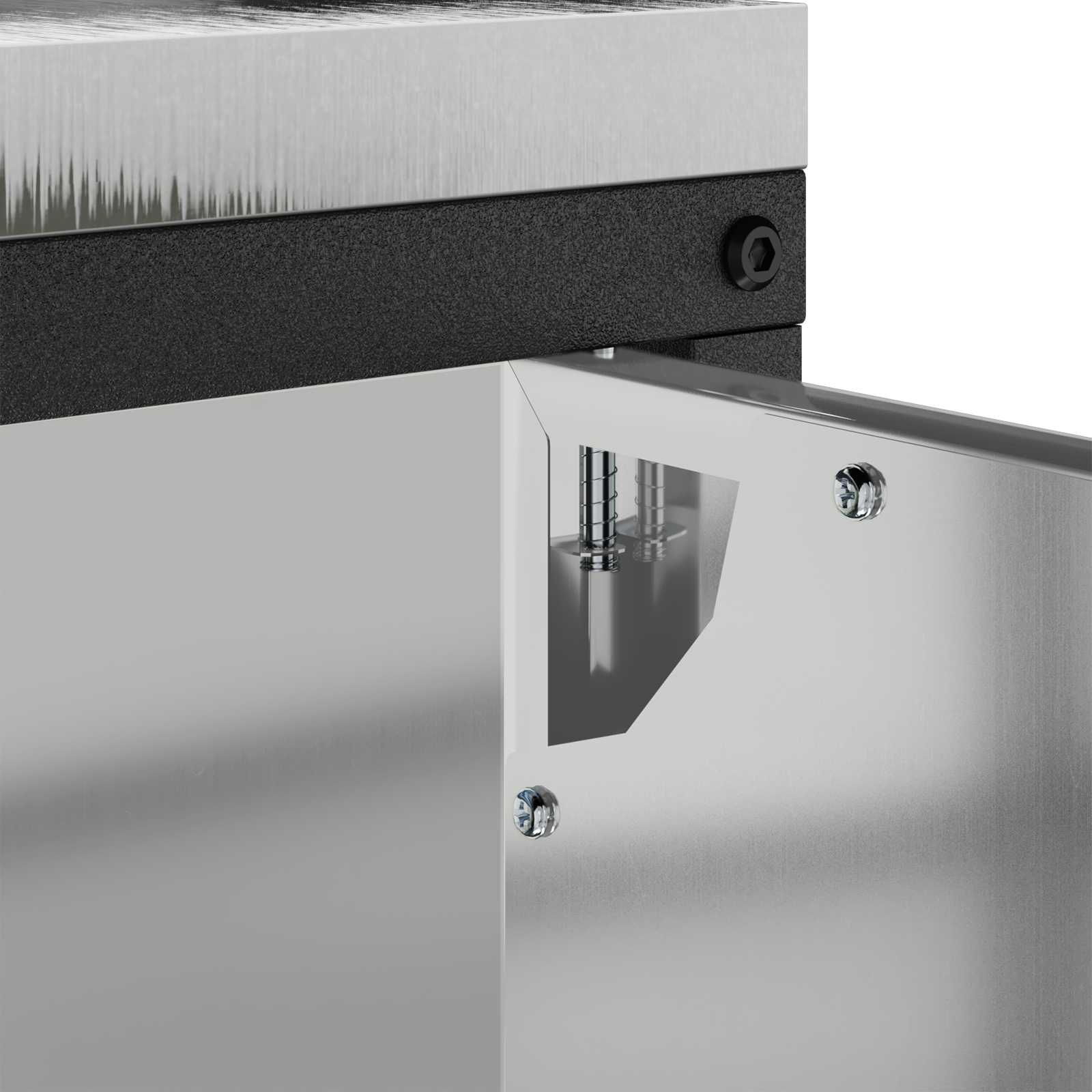 vidaXL Przechowywanie w kuchni HATTEM srebrny 90 x 50 x 92 cm Stal