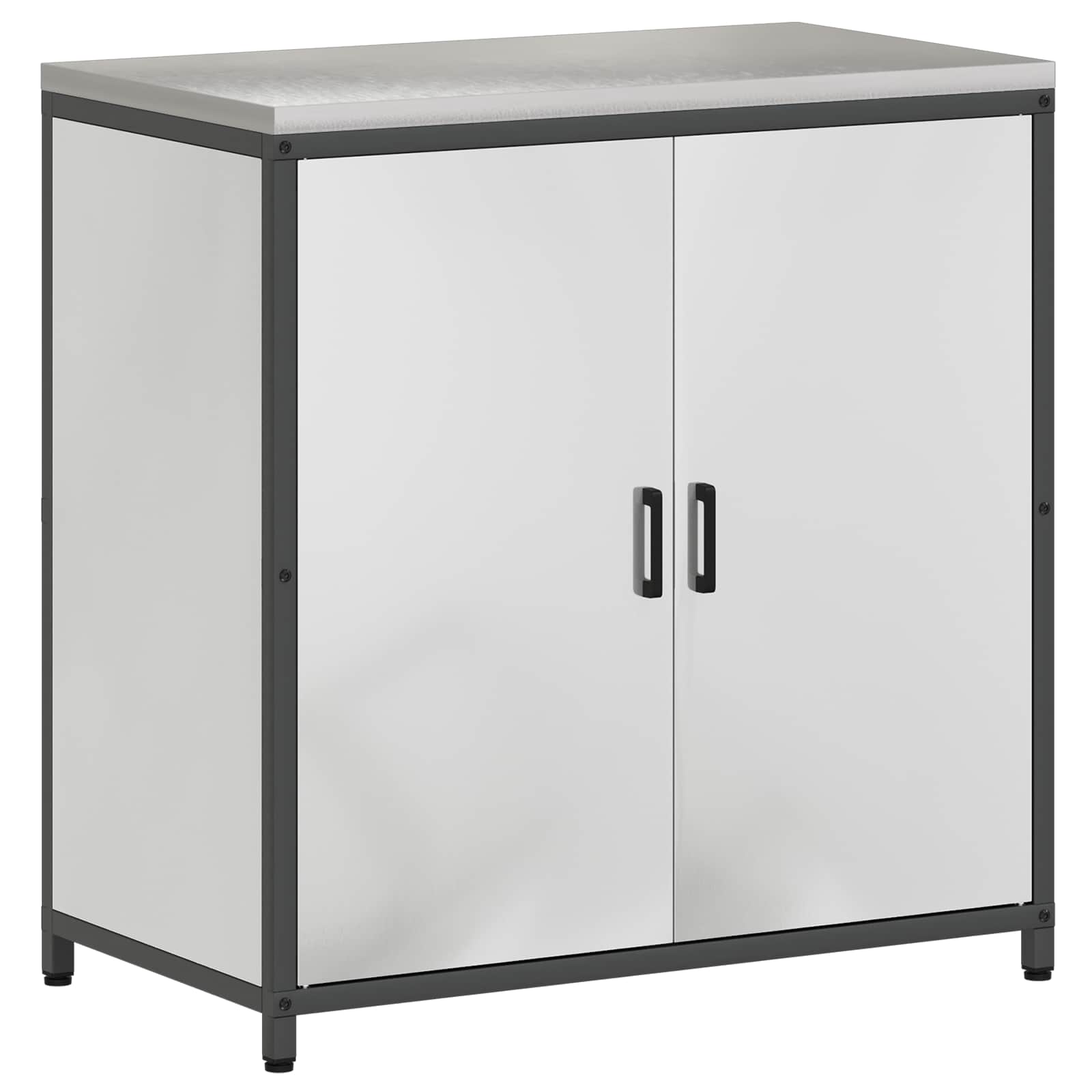 vidaXL Przechowywanie w kuchni HATTEM srebrny 90 x 50 x 92 cm Stal
