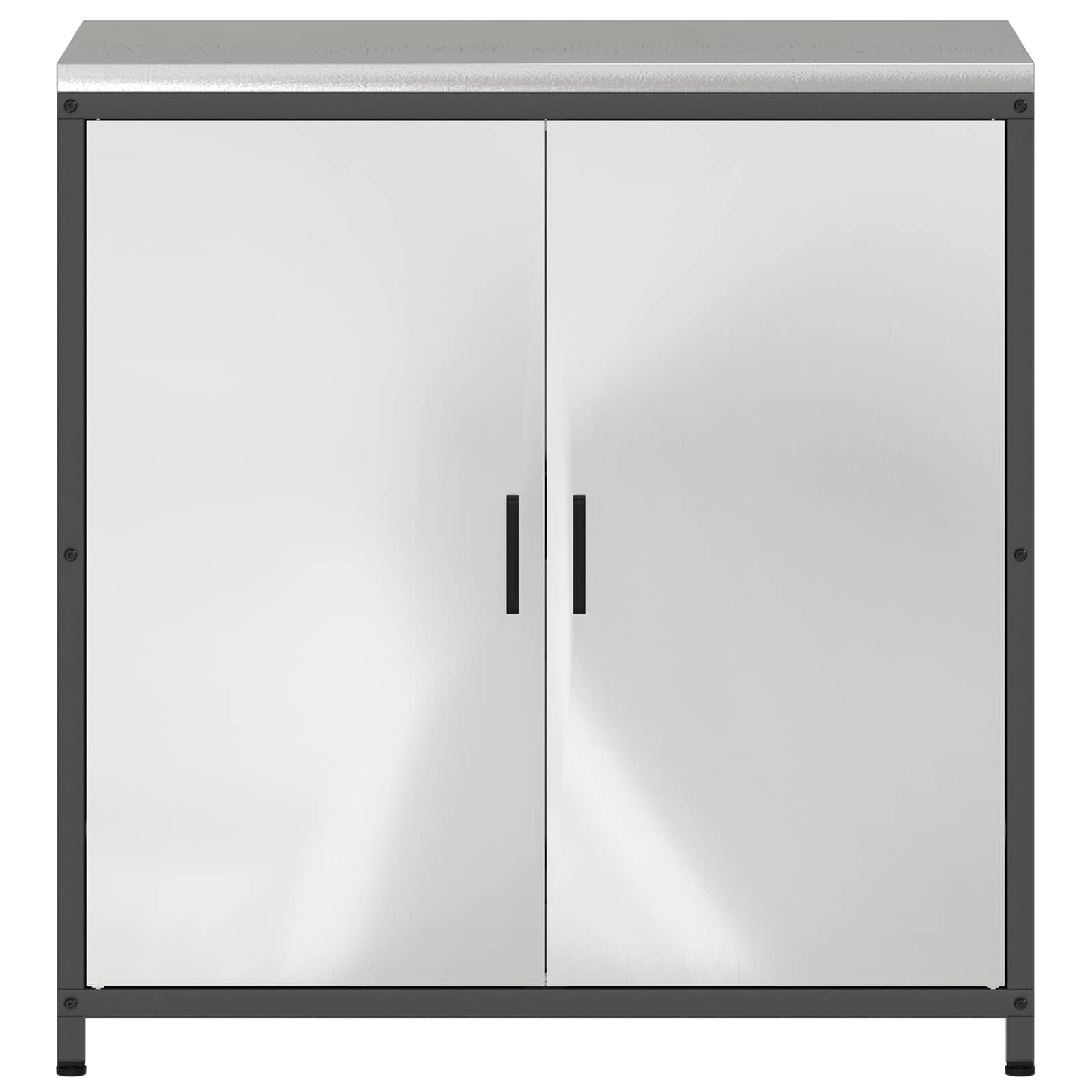 vidaXL Przechowywanie w kuchni HATTEM srebrny 90 x 50 x 92 cm Stal