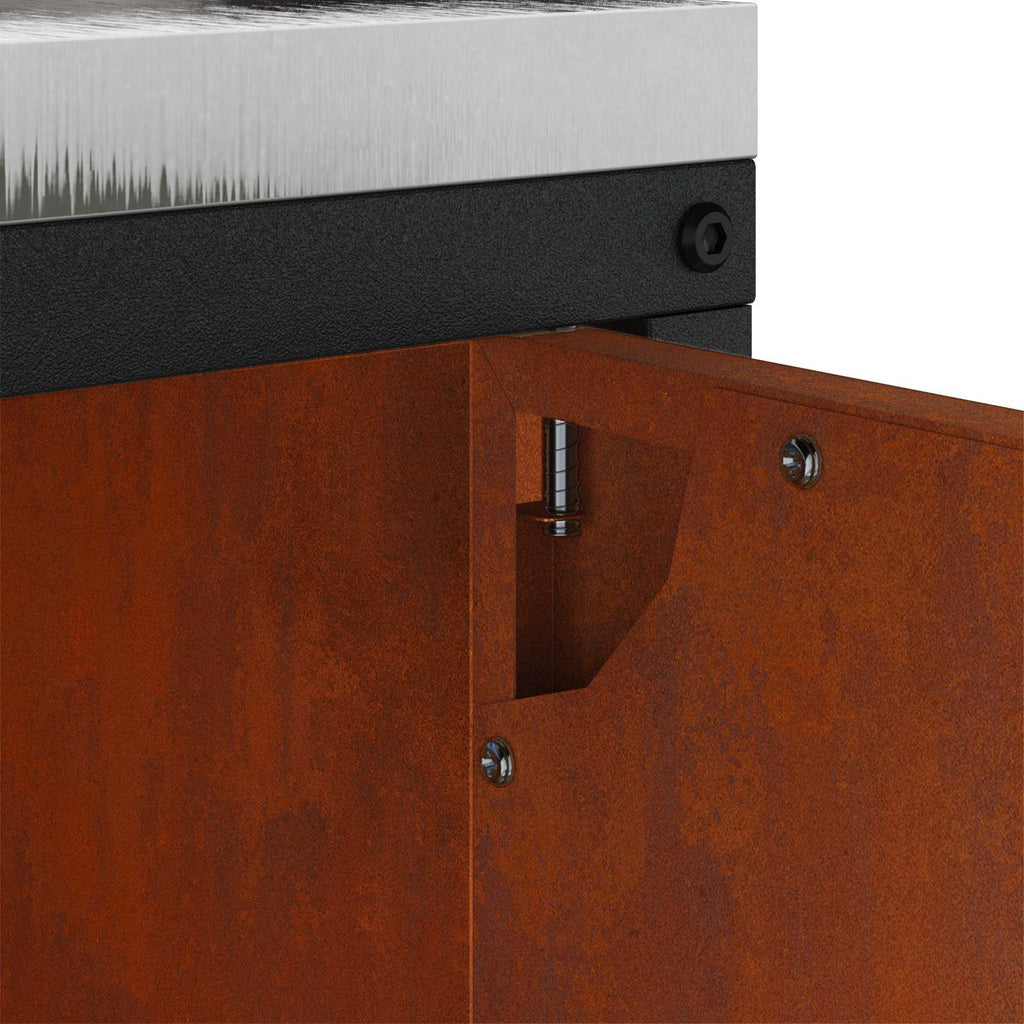 vidaXL Przechowywanie w kuchni HATTEM Rdzawy 90 x 50 x 92 cm Stal
