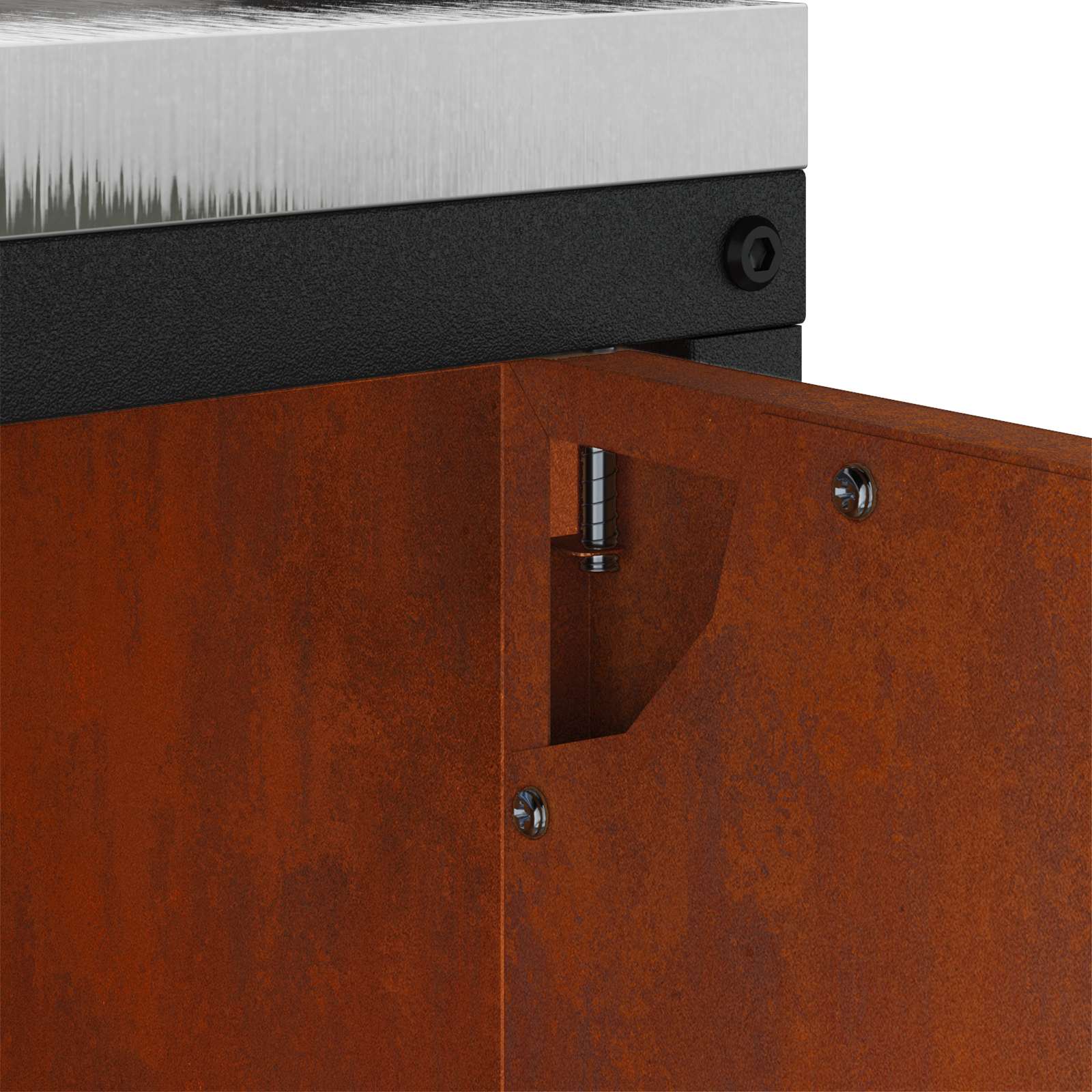 vidaXL Przechowywanie w kuchni HATTEM Rdzawy 90 x 50 x 92 cm Stal
